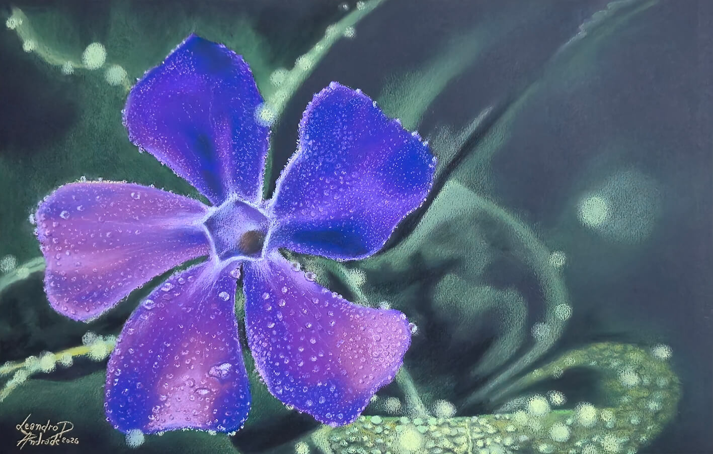 Violet Code - Soft Pastel on Paper