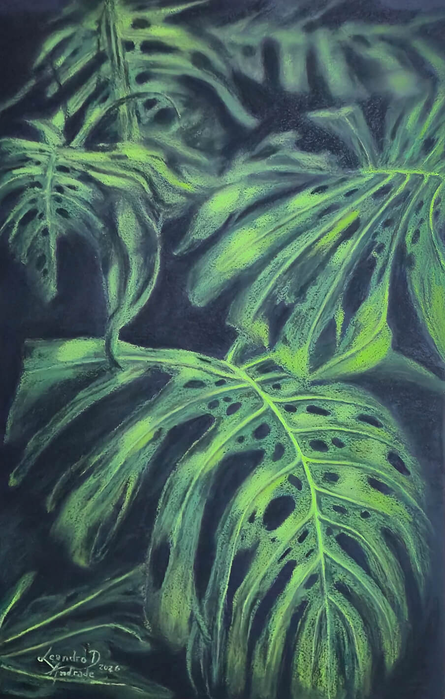 Sharing - Soft Pastel on Paper